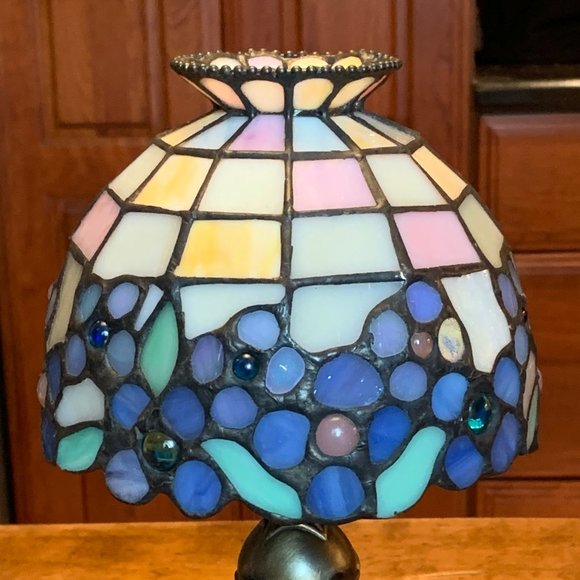 PartyLite Stained Glass 2 Pc Tea Light Holder - Picture 5 of 10